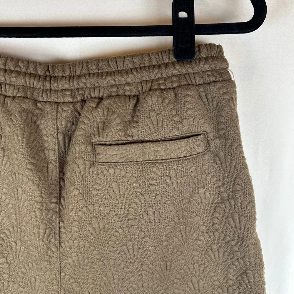 Maison‎ Article Mens Size LG Textured Fan Pattern Drawstring Casual Shorts - Picture 9 of 9